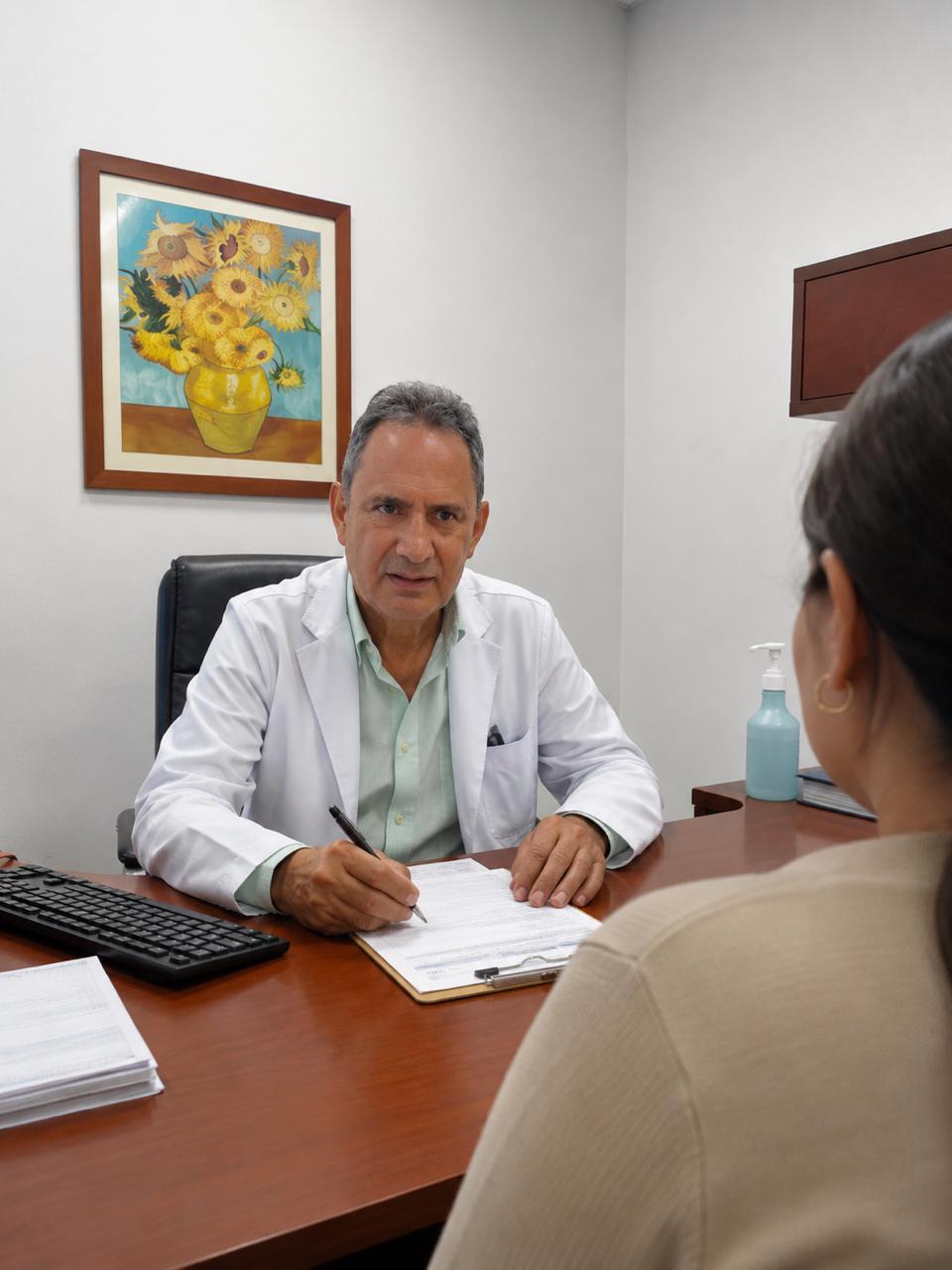 Consulta psiquiátrica con el Dr. Gabriel Jaime López en su consultorio de El Poblado, Medellín